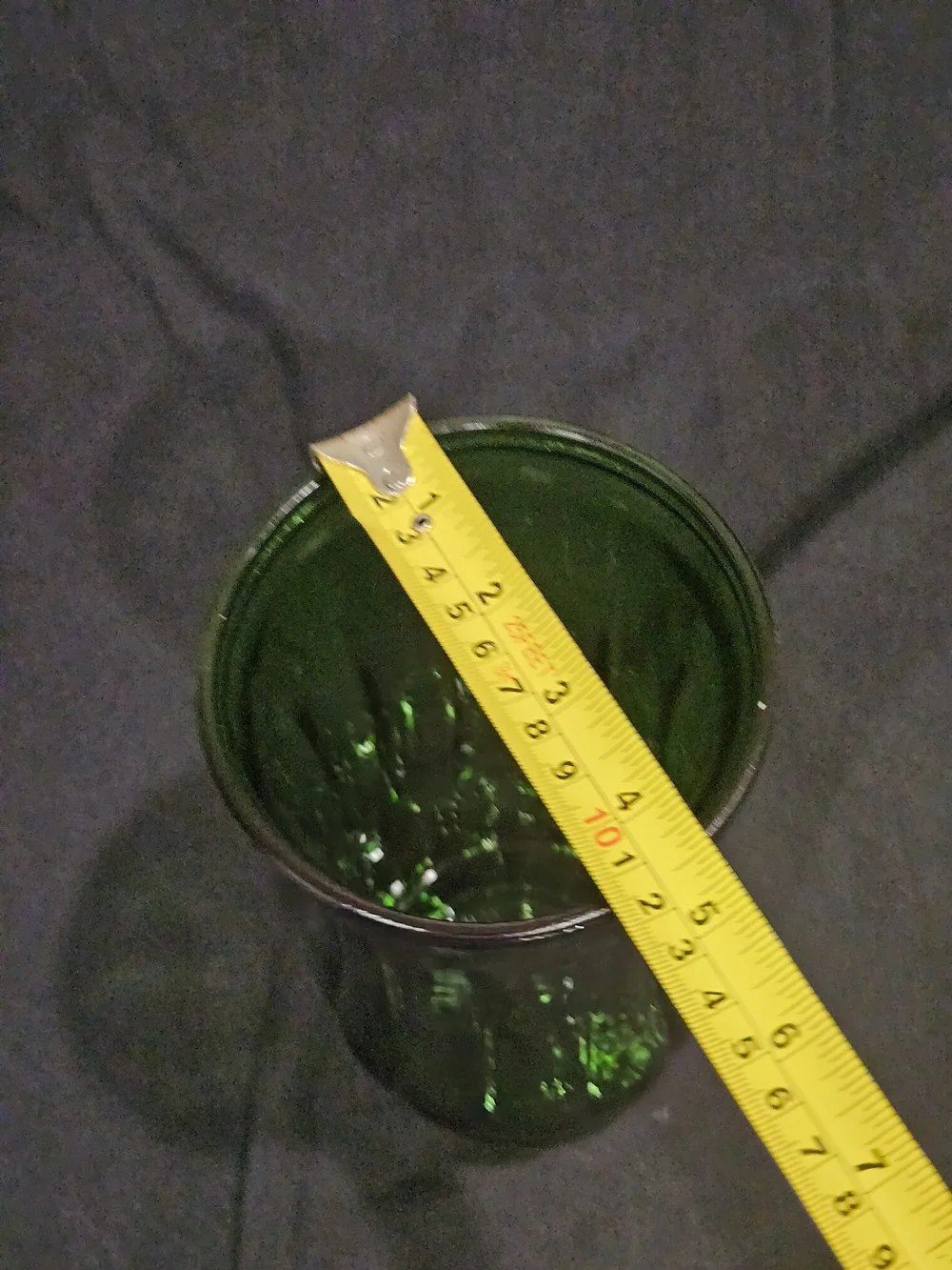 Vintage PGC Portland Glass Co Forest Green Ribbed Bud Vase 9